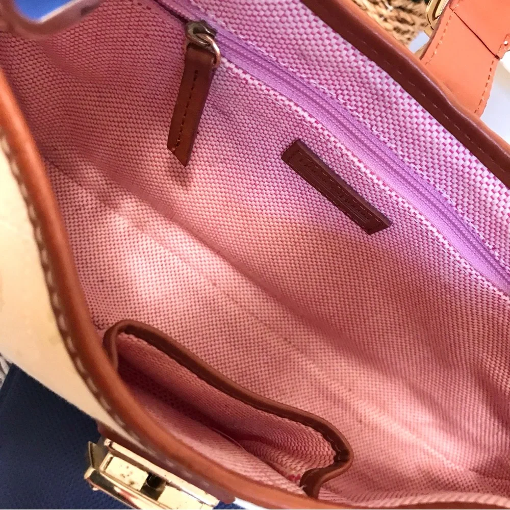 Dooney & Bourke Signature Monogram Jacquard Crescent Hobo Bag Y2K